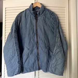 Free People Oversized Denim Jacket Quilted